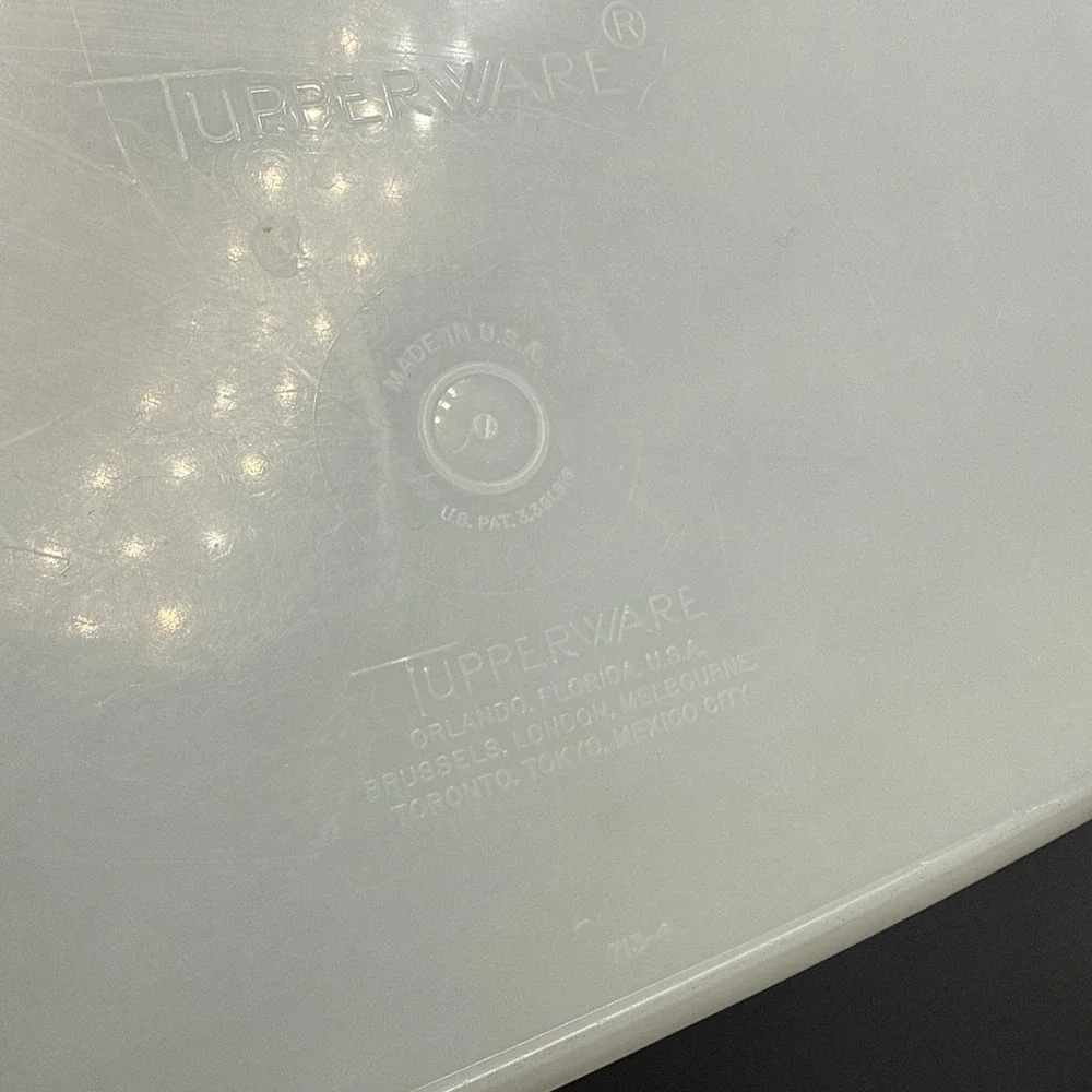 Vintage Clear Sheer‎ Tupperware Storage Container 713, Lid 714, Divider 715